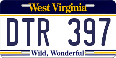 WV license plate DTR397