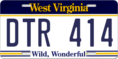 WV license plate DTR414