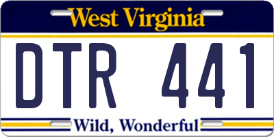 WV license plate DTR441