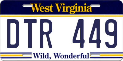 WV license plate DTR449