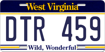 WV license plate DTR459