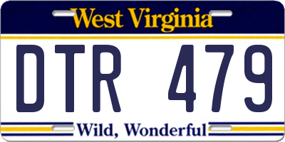 WV license plate DTR479