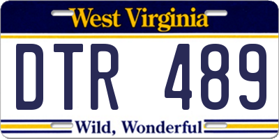 WV license plate DTR489