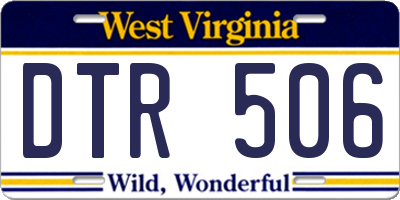 WV license plate DTR506