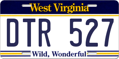 WV license plate DTR527