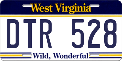 WV license plate DTR528