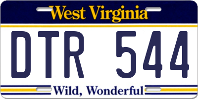 WV license plate DTR544