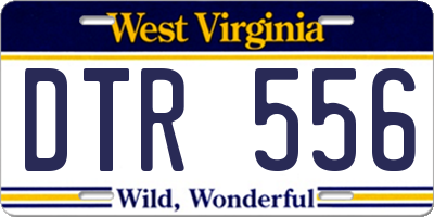 WV license plate DTR556