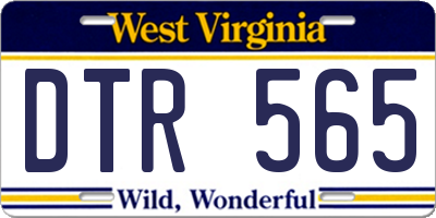 WV license plate DTR565