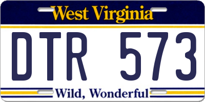 WV license plate DTR573