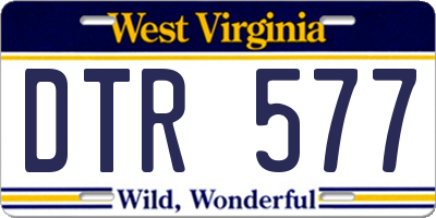 WV license plate DTR577