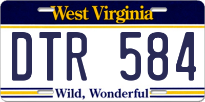 WV license plate DTR584