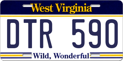 WV license plate DTR590