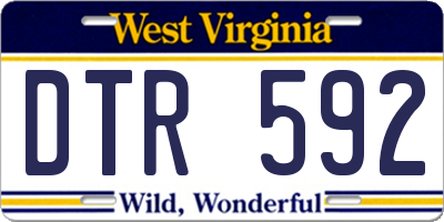 WV license plate DTR592