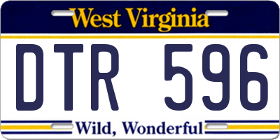 WV license plate DTR596