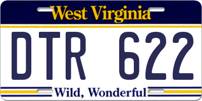 WV license plate DTR622