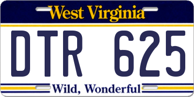 WV license plate DTR625