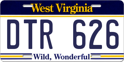 WV license plate DTR626