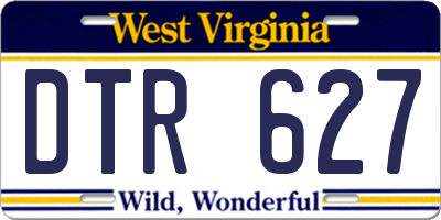 WV license plate DTR627