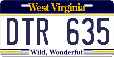 WV license plate DTR635