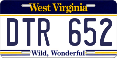 WV license plate DTR652