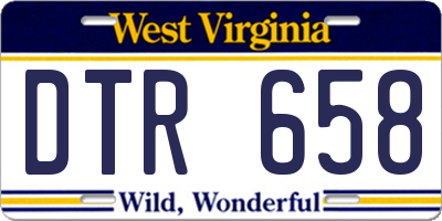 WV license plate DTR658