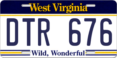 WV license plate DTR676