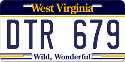WV license plate DTR679