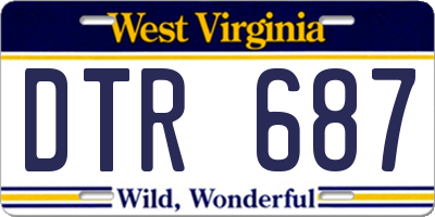 WV license plate DTR687