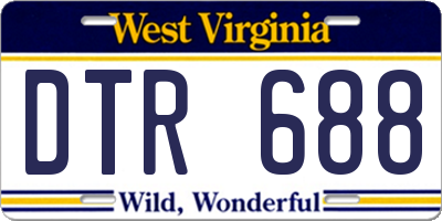 WV license plate DTR688