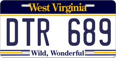 WV license plate DTR689