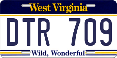 WV license plate DTR709