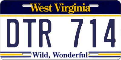 WV license plate DTR714