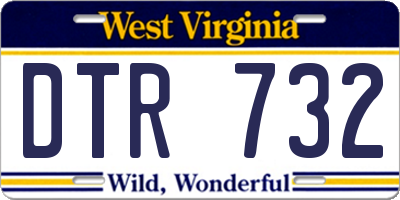 WV license plate DTR732