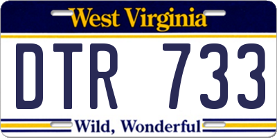 WV license plate DTR733