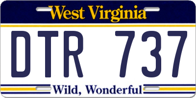 WV license plate DTR737