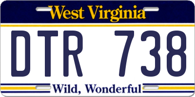 WV license plate DTR738