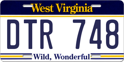 WV license plate DTR748