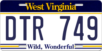 WV license plate DTR749