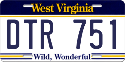 WV license plate DTR751