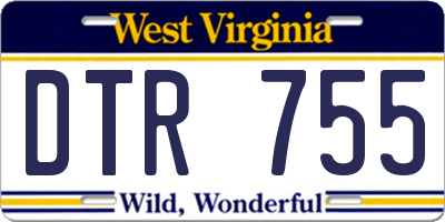 WV license plate DTR755