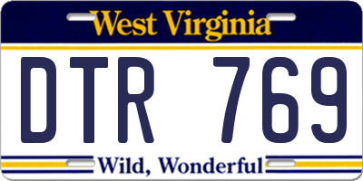 WV license plate DTR769