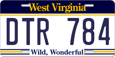 WV license plate DTR784