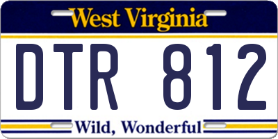 WV license plate DTR812