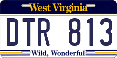 WV license plate DTR813