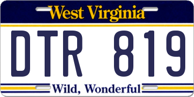 WV license plate DTR819