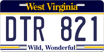 WV license plate DTR821