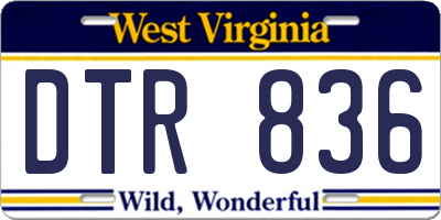 WV license plate DTR836