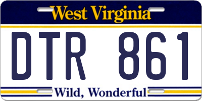 WV license plate DTR861