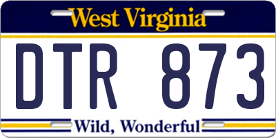 WV license plate DTR873